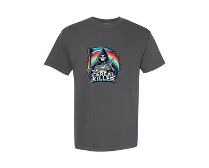 brand:Comfort Colors|color:Pepper|Dark Humor Art Grim Reaper Cartoon Graphic T-Shirt