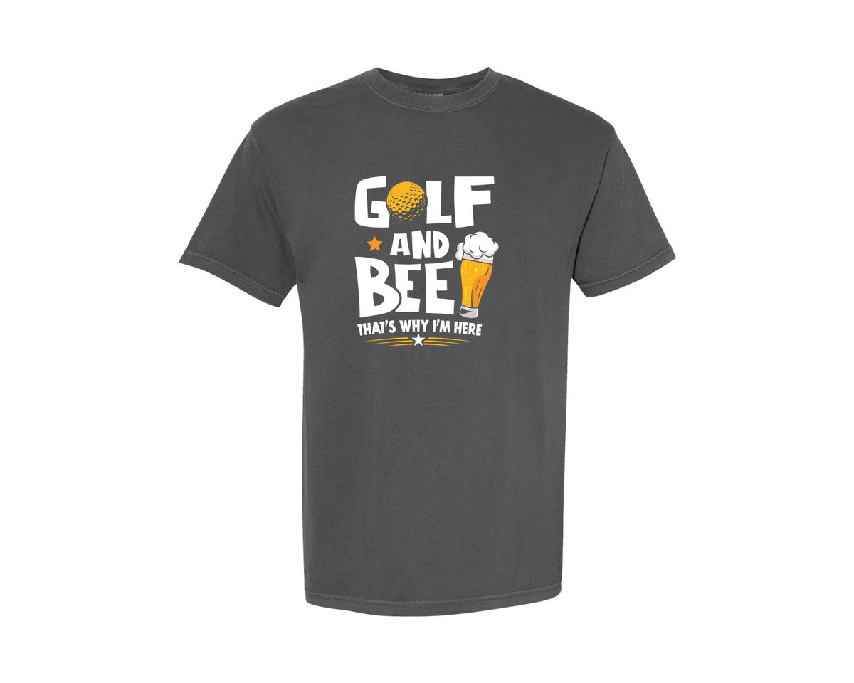 brand:Comfort Colors|color:Pepper|Funny Golf Beer Lover T Shirt Desin Graphic T-Shirt