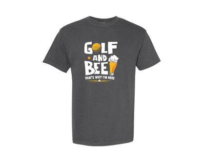 brand:Comfort Colors|color:Pepper|Funny Golf Beer Lover T Shirt Desin Graphic T-Shirt