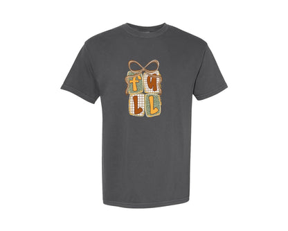 brand:Comfort Colors|color:Pepper|Fall Tshirt Design Coquette Graphic T-Shirt