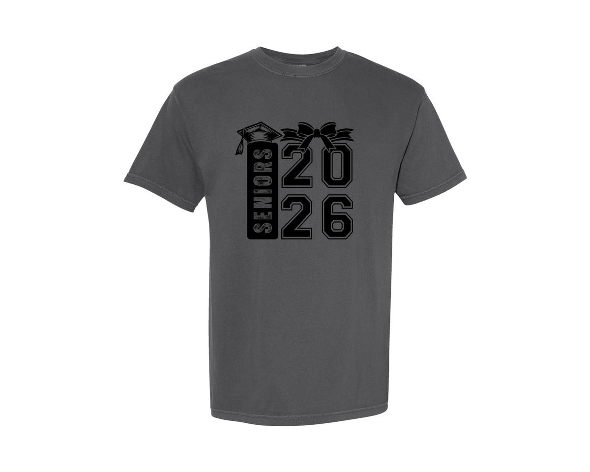 brand:Comfort Colors|color:Pepper|Seniors 2026 Graduation Graphic T-Shirt