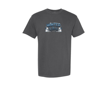 brand:Comfort Colors|color:Pepper|Winter Vibes Cute Bear Graphic T-Shirt