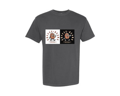 brand:Comfort Colors|color:Pepper|Coffee Bean Support Local Cafe Art Graphic T-Shirt