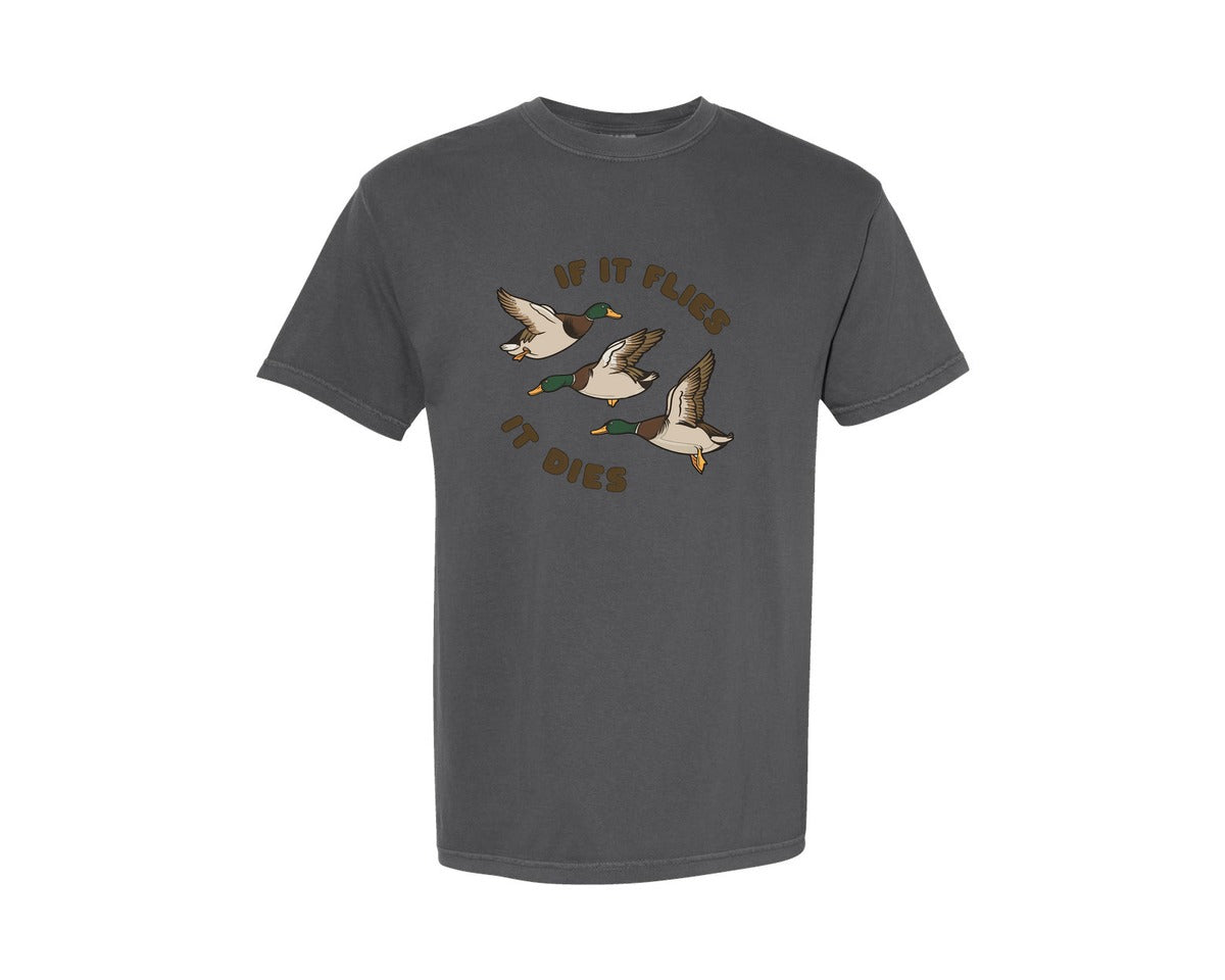 brand:Comfort Colors|color:Pepper|Duck Hunting Waterfowl Graphic T-Shirt