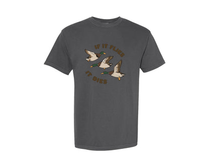 brand:Comfort Colors|color:Pepper|Duck Hunting Waterfowl Graphic T-Shirt