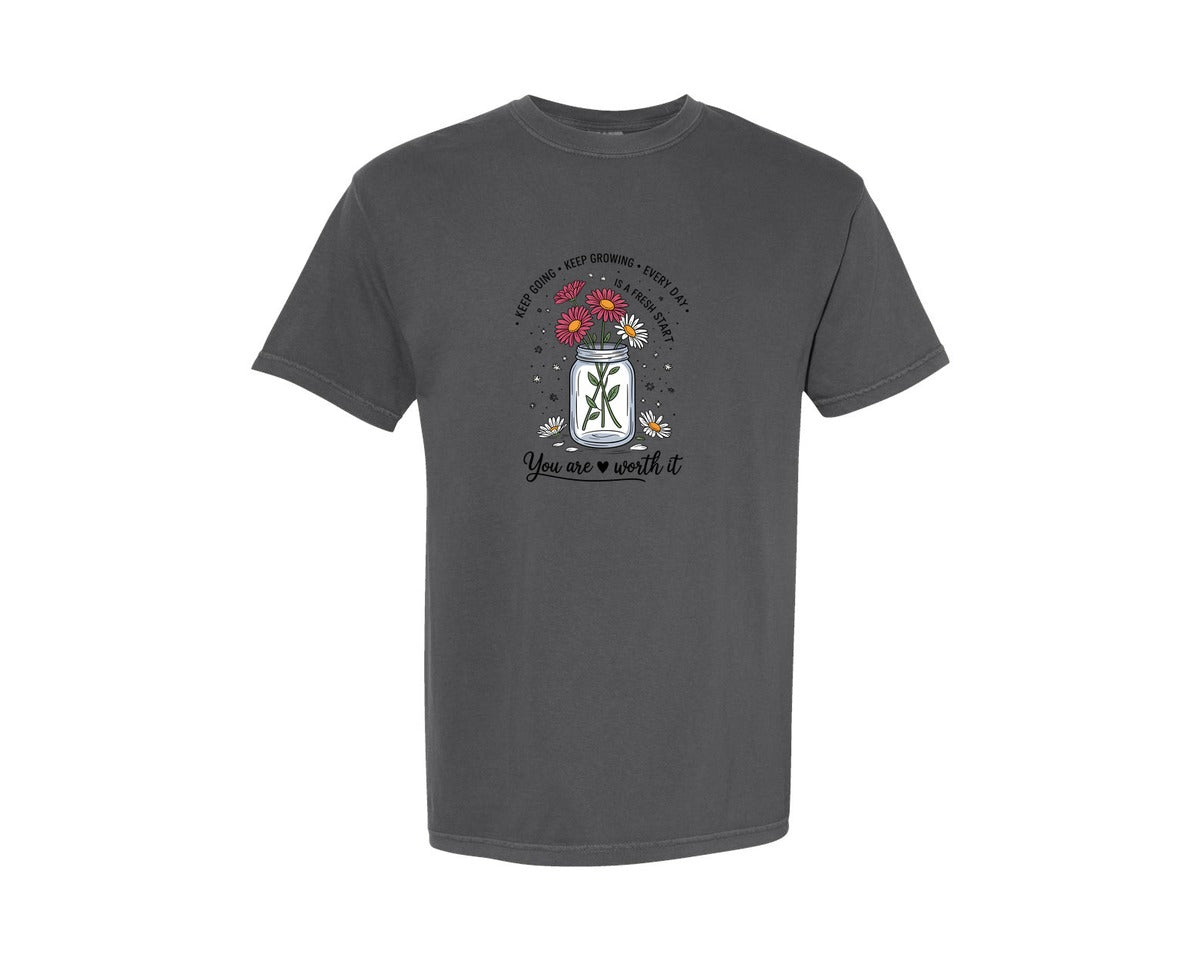 brand:Comfort Colors|color:Pepper|Positive Aesthetic Self Love Graphic T-Shirt