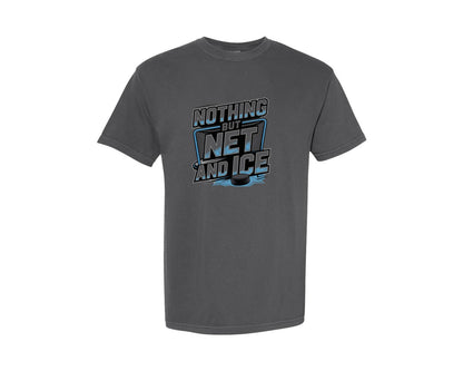 brand:Comfort Colors|color:Pepper|Ice Hockey Hockey Shirt Graphic T-Shirt
