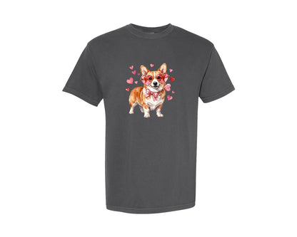 brand:Comfort Colors|color:Pepper|Valentines Day Dog 57 Graphic T-Shirt