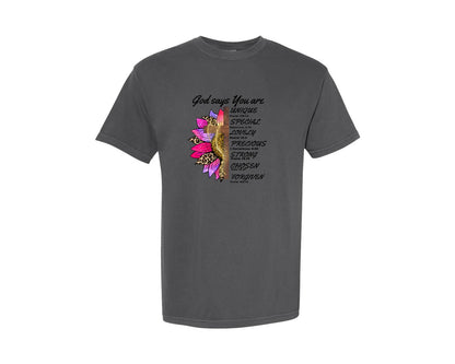 brand:Comfort Colors|color:Pepper|God Says You Are Religious Graphic T-Shirt