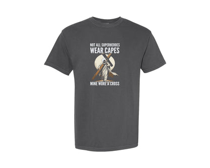 brand:Comfort Colors|color:Pepper|Jesus Christ Cross Christian Cross Graphic T-Shirt
