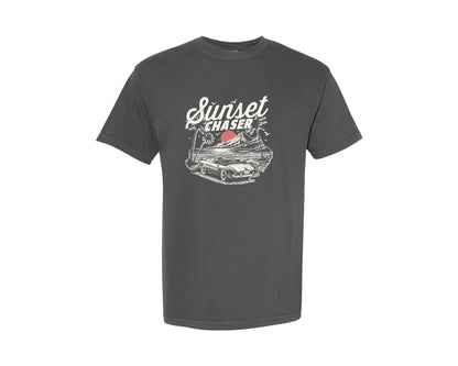brand:Comfort Colors|color:Pepper|Sunset Chaser Retro Summer Shirt Graphic T-Shirt