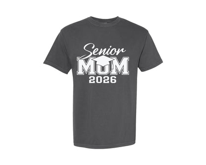 brand:Comfort Colors|color:Pepper|2026 Senior Mom Class Of 2026 Senior Graphic T-Shirt