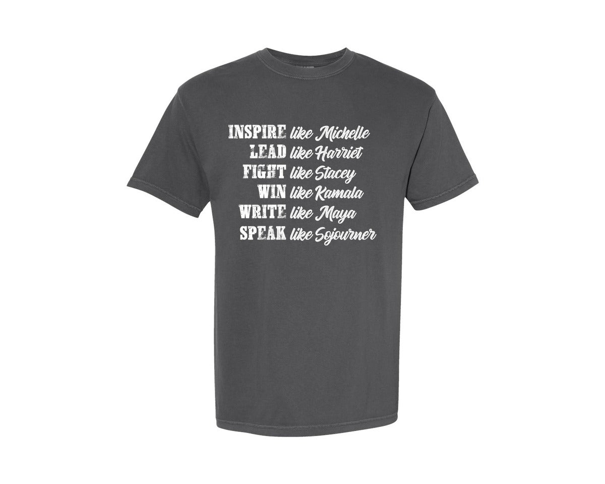 brand:Comfort Colors|color:Pepper|Black History Black Leaders Graphic T-Shirt