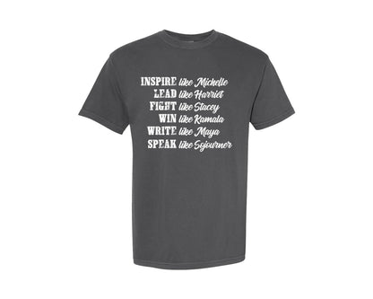 brand:Comfort Colors|color:Pepper|Black History Black Leaders Graphic T-Shirt