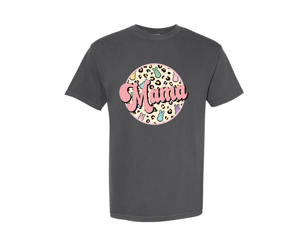 brand:Comfort Colors|color:Pepper|Retro Mama Mini Easter Easter Graphic T-Shirt