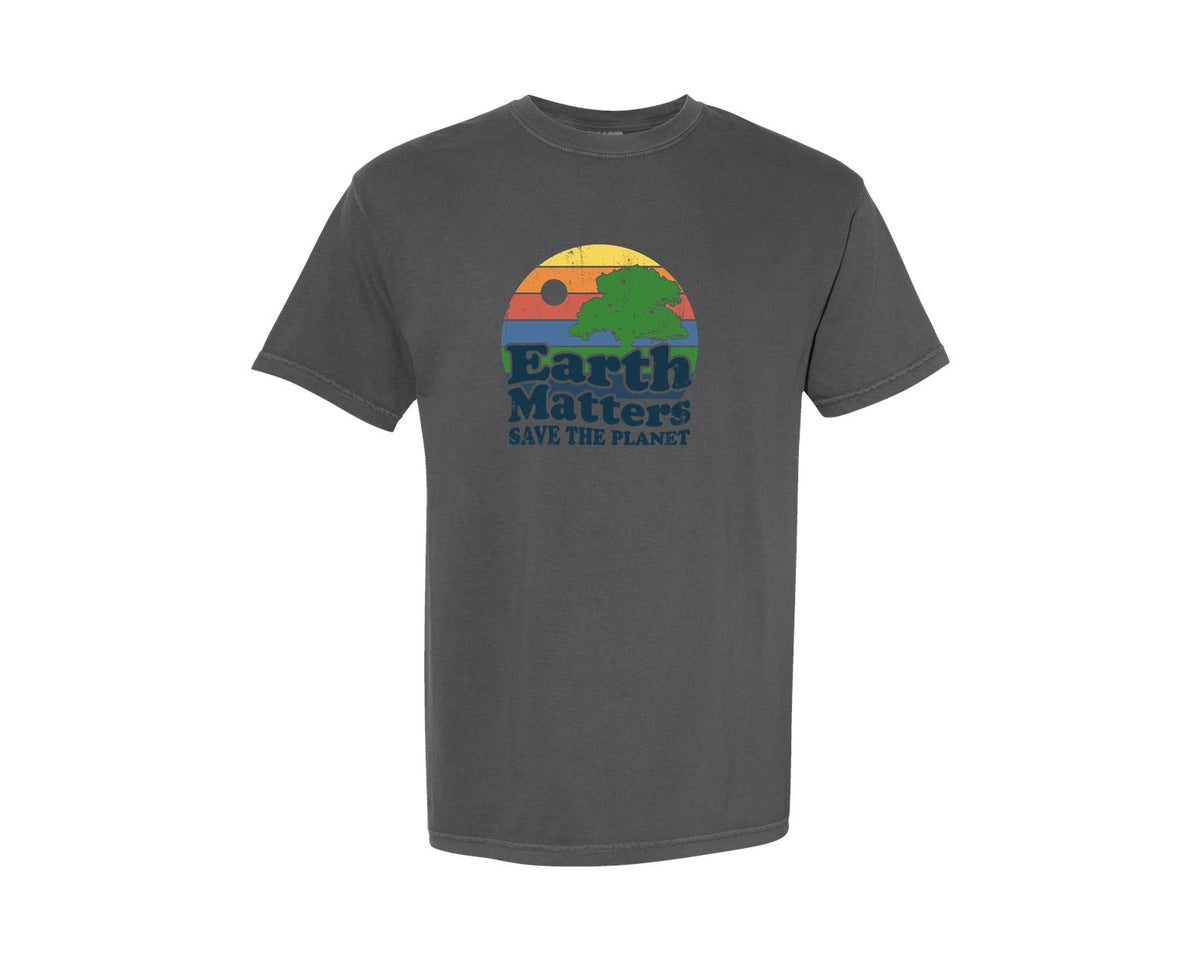 brand:Comfort Colors|color:Pepper|Earth Matters Save The Planet T Shirt Graphic T-Shirt
