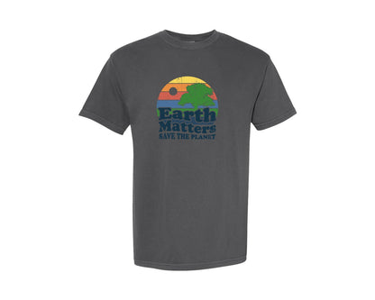 brand:Comfort Colors|color:Pepper|Earth Matters Save The Planet T Shirt Graphic T-Shirt