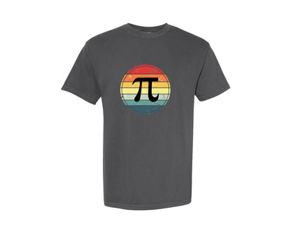 brand:Comfort Colors|color:Pepper|Retro Pi Math Symbol Graphic T-Shirt