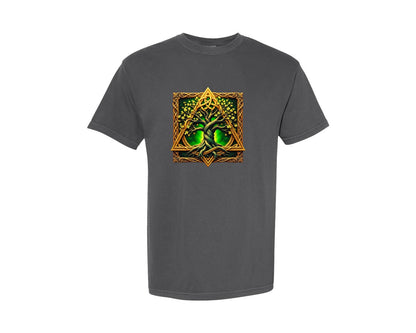 brand:Comfort Colors|color:Pepper|Celtic Tree Of Life Mystical Tree Graphic T-Shirt