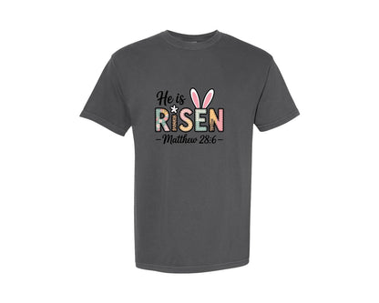 brand:Comfort Colors|color:Pepper|Easter Christian Pngeaster Bible Verse Graphic T-Shirt