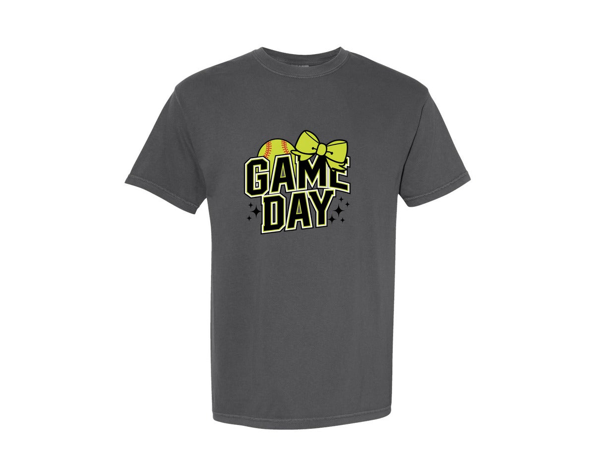 brand:Comfort Colors|color:Pepper|Softball Game Day Softball 3 Graphic T-Shirt