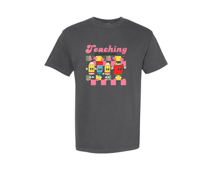 brand:Comfort Colors|color:Pepper|Teaching Sweethearts Teacher Graphic T-Shirt