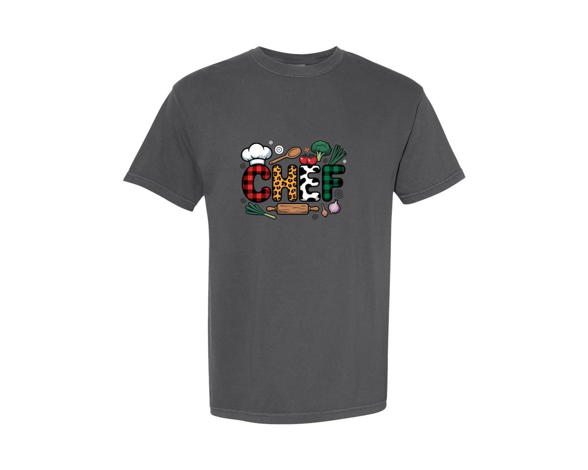 brand:Comfort Colors|color:Pepper|Chef Design Baker 2 Graphic T-Shirt