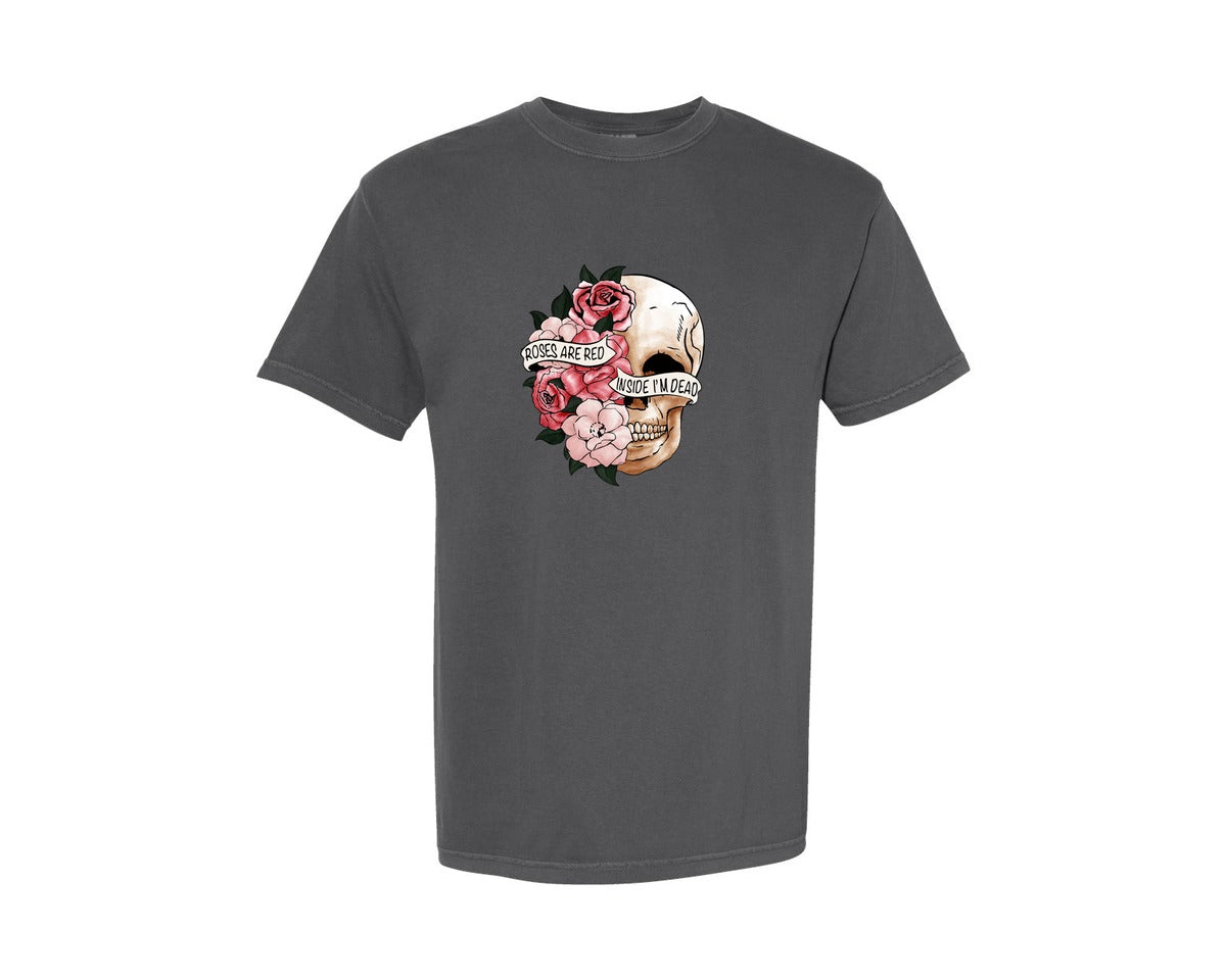 brand:Comfort Colors|color:Pepper|Skeletons Valentines Day 8 Graphic T-Shirt