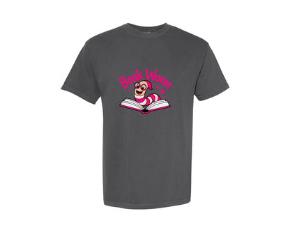 brand:Comfort Colors|color:Pepper|Happy Bookworm For Kids Graphic T-Shirt