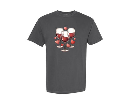 brand:Comfort Colors|color:Pepper|Cute Valentines Day Drink Graphic T-Shirt