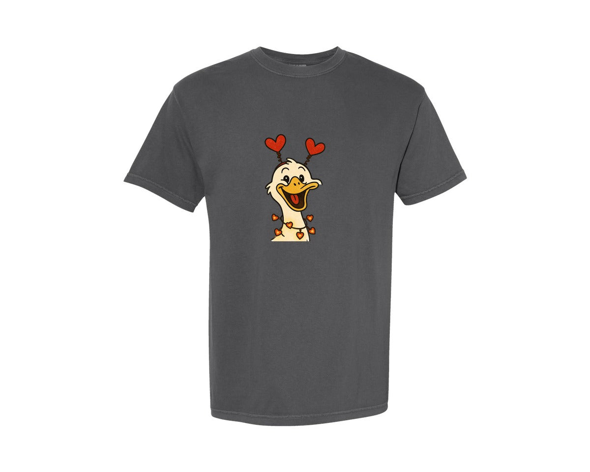 brand:Comfort Colors|color:Pepper|Retro Valentine Goose Pngfunny Graphic T-Shirt