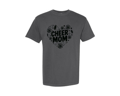 brand:Comfort Colors|color:Pepper|Cheer Mom Of 10 Designs Graphic T-Shirt