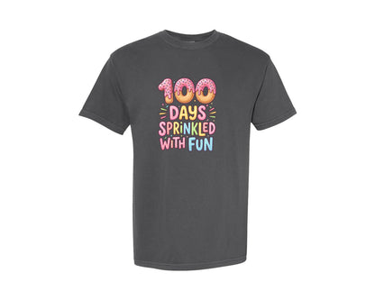 brand:Comfort Colors|color:Pepper|100 Days Sprinkled With Fun 15 Graphic T-Shirt