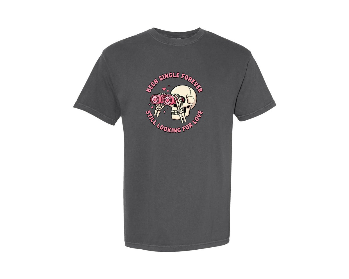 brand:Comfort Colors|color:Pepper|Funny Skeleton Valentine 6 Graphic T-Shirt