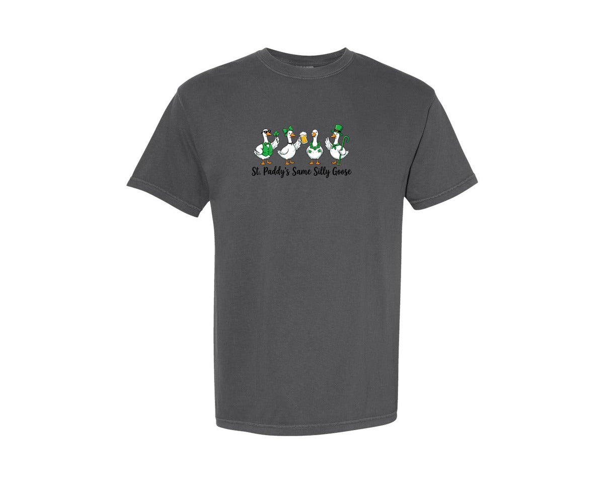 brand:Comfort Colors|color:Pepper|St Paddys Same Silly Goose Graphic T-Shirt