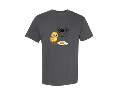 brand:Comfort Colors|color:Pepper|Funny Chick And Egg Dark Humor Graphic T-Shirt