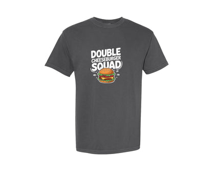 brand:Comfort Colors|color:Pepper|Double Cheeseburger Squad T Shirt Design 2 Graphic T-Shirt