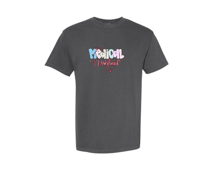 brand:Comfort Colors|color:Pepper|Preppy Medical Assistant Nurse Graphic T-Shirt