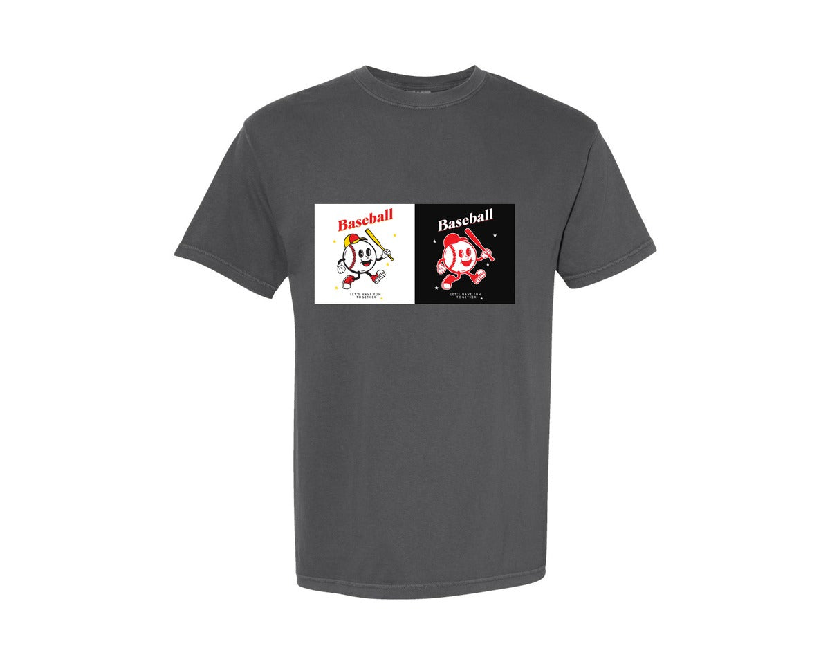 brand:Comfort Colors|color:Pepper|Baseball Fun Sports Design Graphic T-Shirt