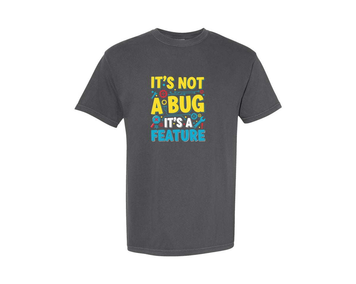 brand:Comfort Colors|color:Pepper|Bug Feature Programmer Tee Graphic T-Shirt