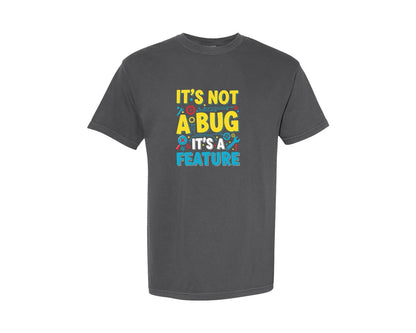 brand:Comfort Colors|color:Pepper|Bug Feature Programmer Tee Graphic T-Shirt