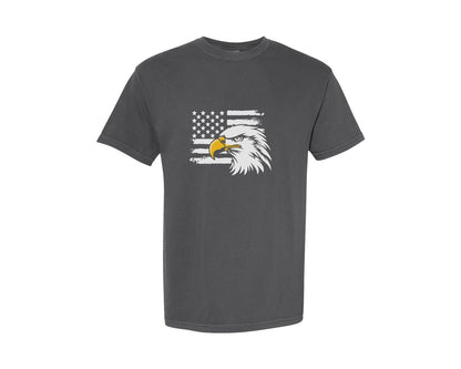brand:Comfort Colors|color:Pepper|Eagle With American Flag Usa Graphic T-Shirt