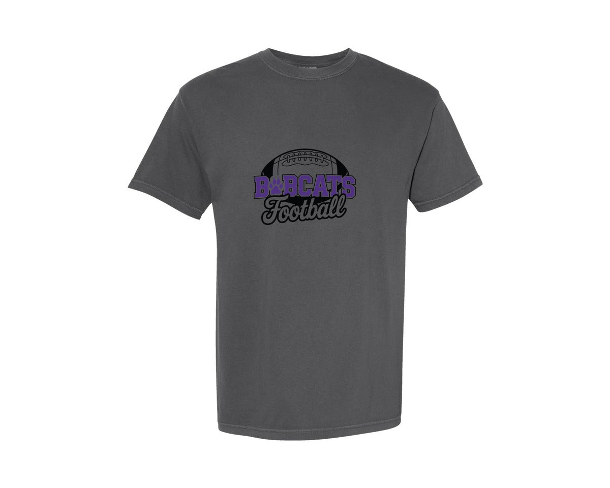 brand:Comfort Colors|color:Pepper|Bobcats Football Shirt Sports Team 8 Graphic T-Shirt
