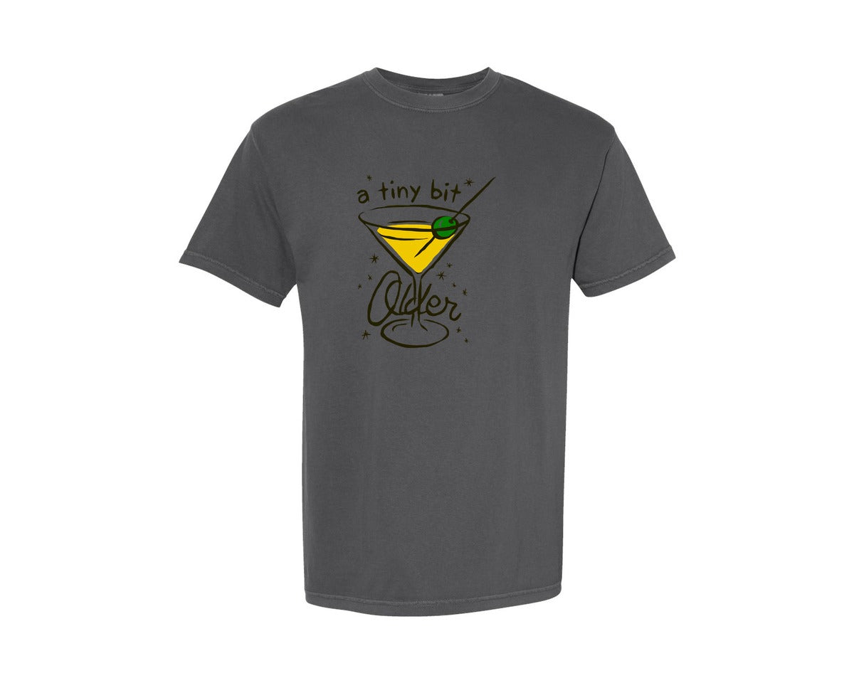 brand:Comfort Colors|color:Pepper|Martini Birthday Birthday Girl Graphic T-Shirt