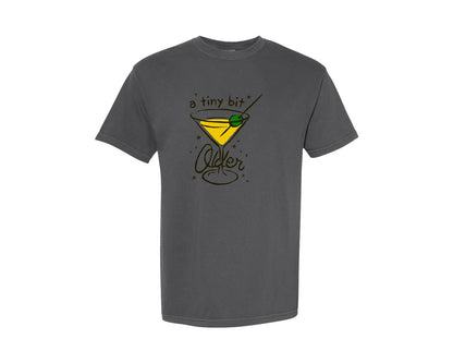 brand:Comfort Colors|color:Pepper|Martini Birthday Birthday Girl Graphic T-Shirt