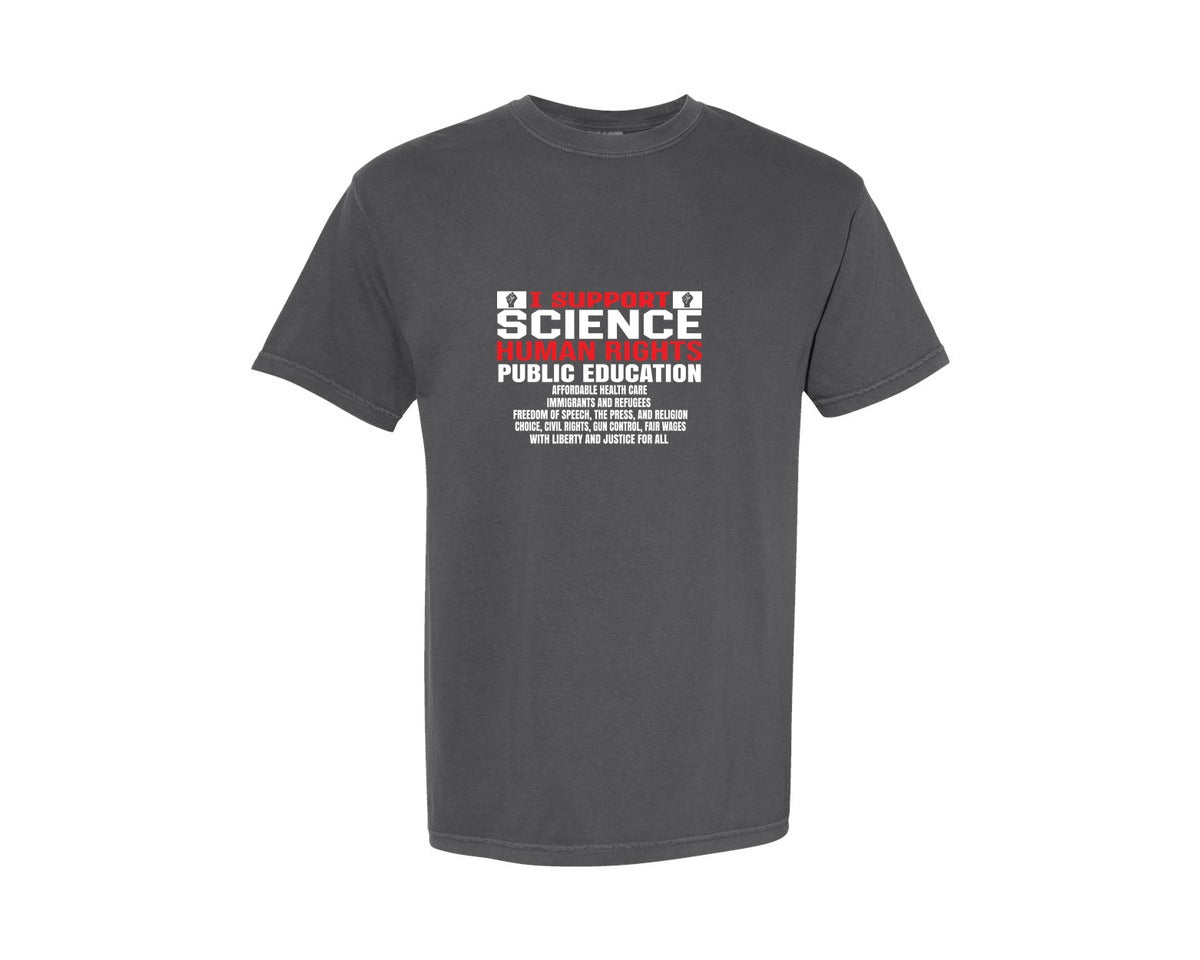 brand:Comfort Colors|color:Pepper|I Support Human Rights Equality Graphic T-Shirt