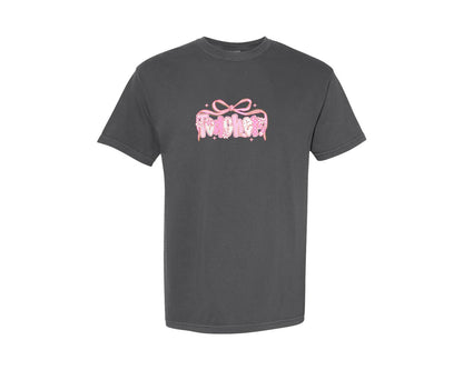 brand:Comfort Colors|color:Pepper|Coquette Teacher Pink Teacher Graphic T-Shirt