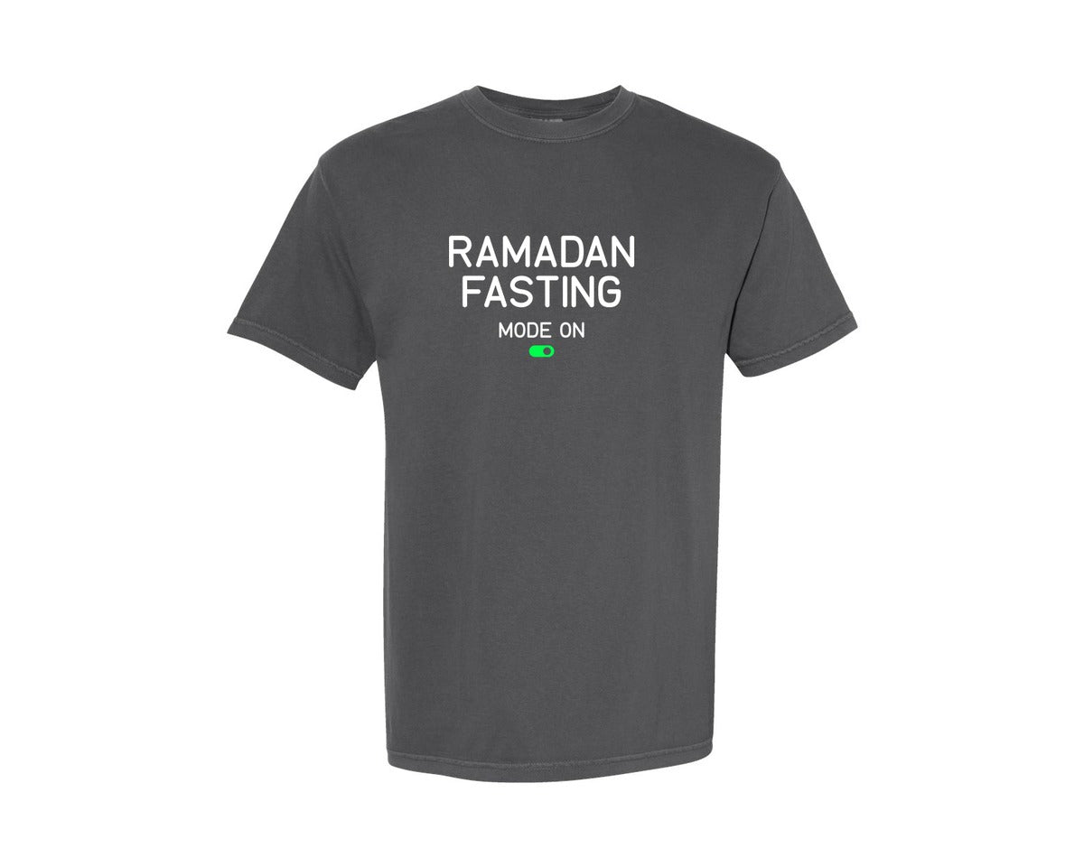 brand:Comfort Colors|color:Pepper|Ramadan Fasting Mode On Ramadan Typogra Graphic T-Shirt