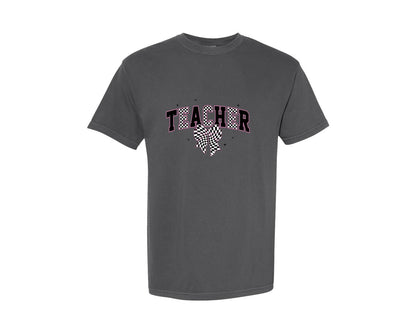 brand:Comfort Colors|color:Pepper|Retro Teacher Coquette Teacher Bow Graphic T-Shirt
