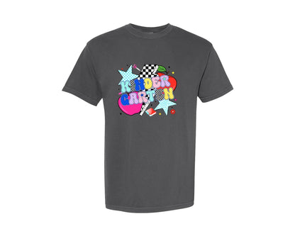 brand:Comfort Colors|color:Pepper|Preppy Back To School Girly Graphic T-Shirt